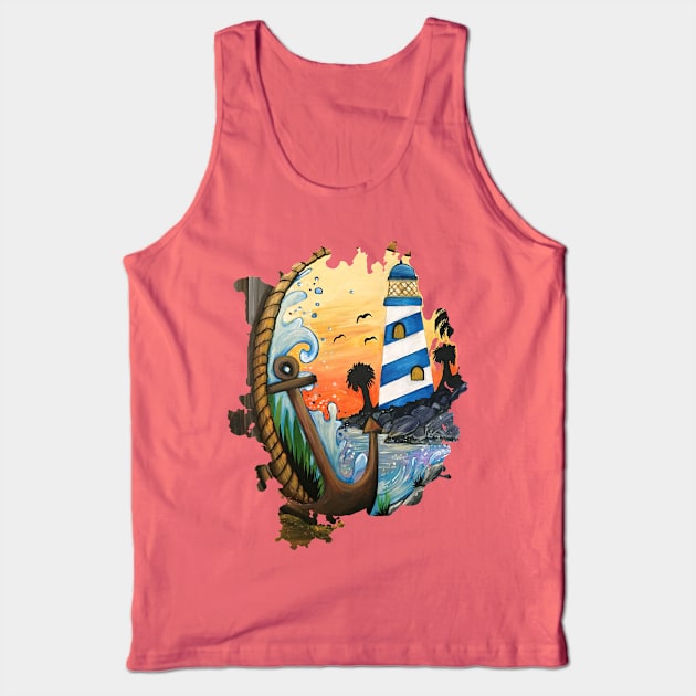 Light House View Tank Top by adamzworld